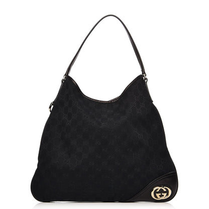 Gucci Monogram Medium New Britt Hobo Black 1 of 9