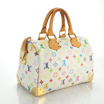 Louis Vuitton Monogram Multicolor Speedy 30 White 3 of 9