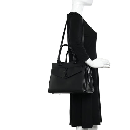 Saint Laurent Grain De Poudre Medium Uptown Tote Black 2 of 10