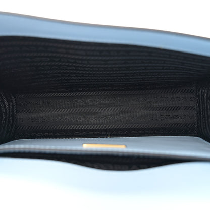 Prada Saffiano Cuir Triangle Embleme Flap Shoulder Bag Celeste 5 of 10