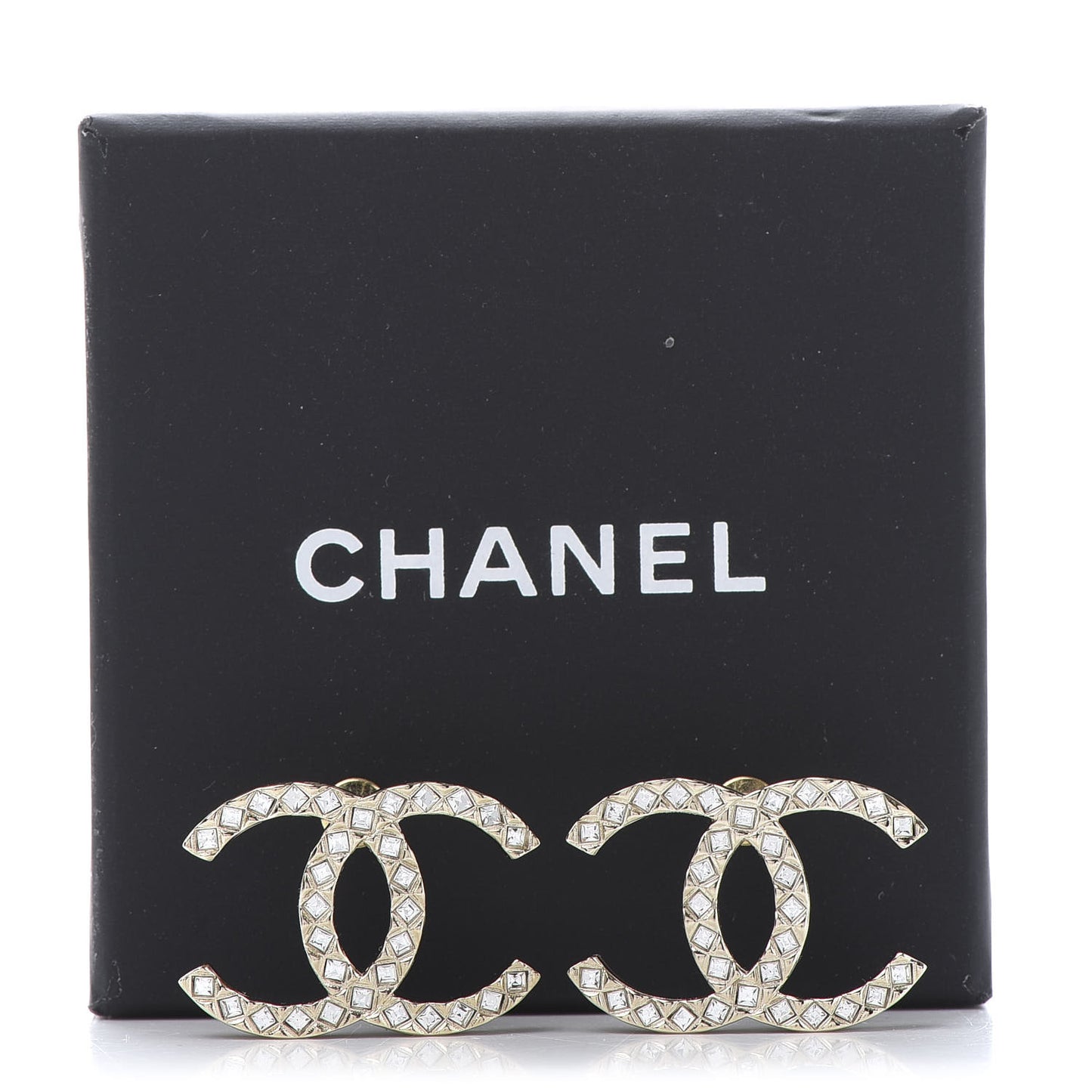 Baguette Crystal High Society CC Earrings Gold