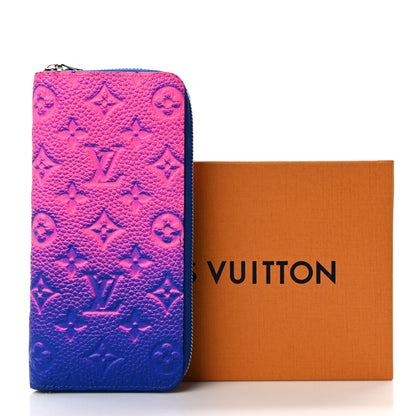 Louis Vuitton Taurillon Illusion Zippy Vertical Wallet Bleu Rose 9 of 9