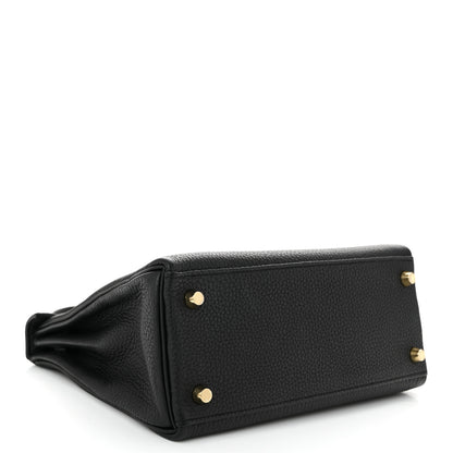 Hermes Togo Lizard Kelly Retourne Touch 25 Black Black 4 of 11