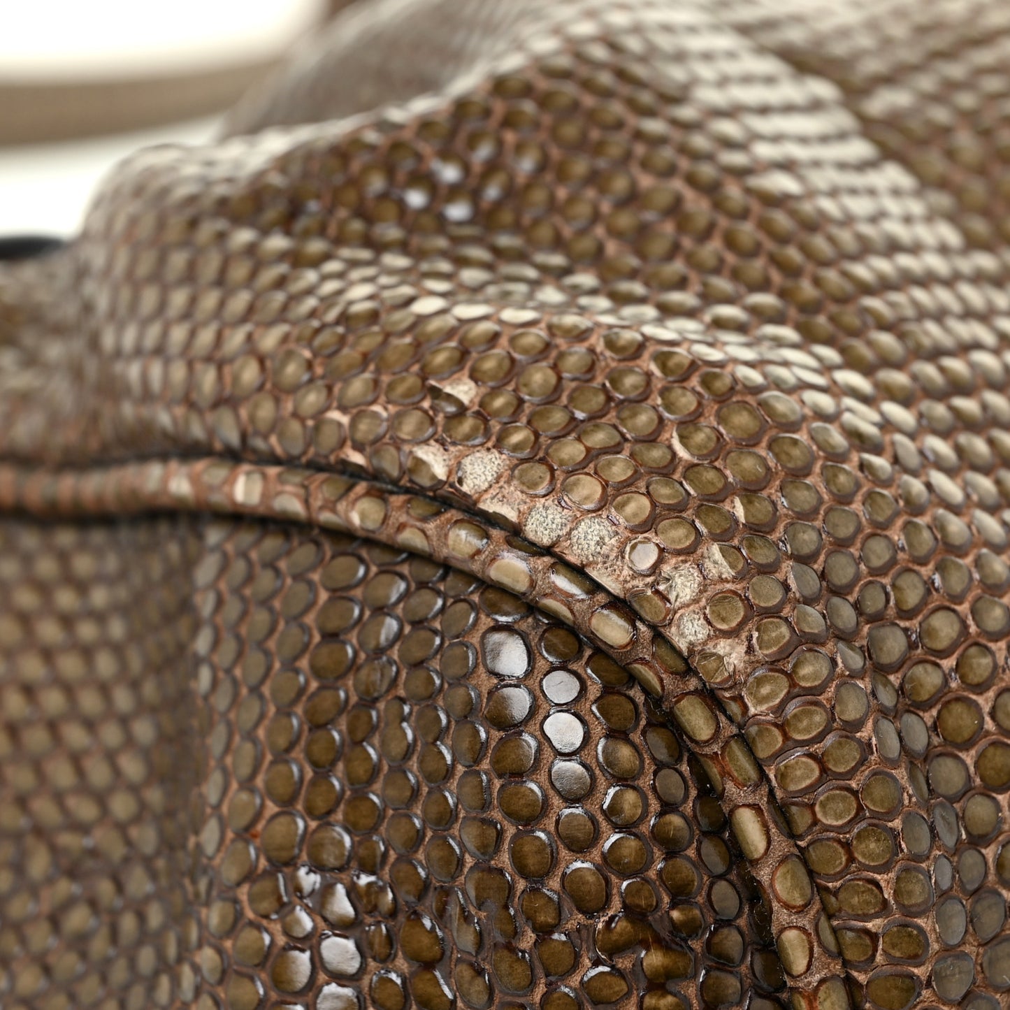Lizard Embossed Calfskin Riki Bag Green