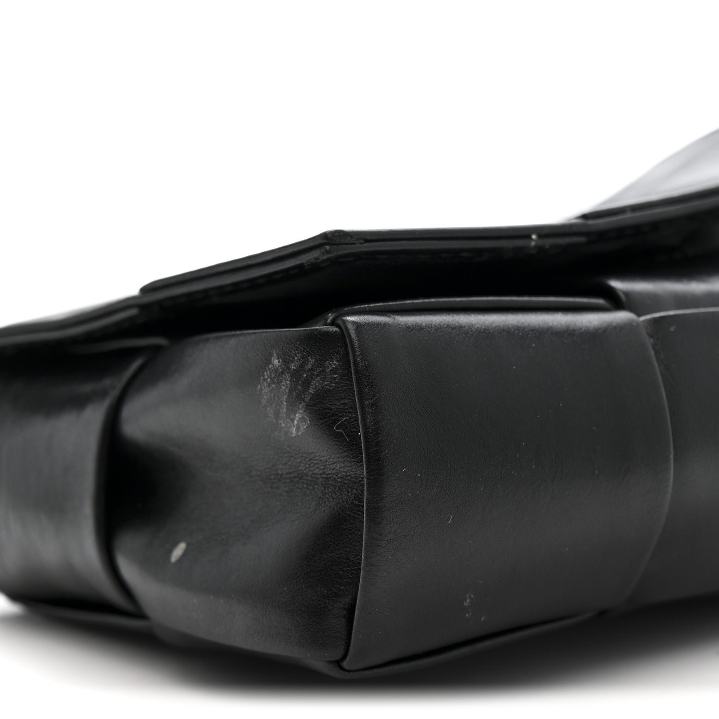 Paper Calfskin Maxi Intreccio Extra Mini Cassette Crossbody Bag Black