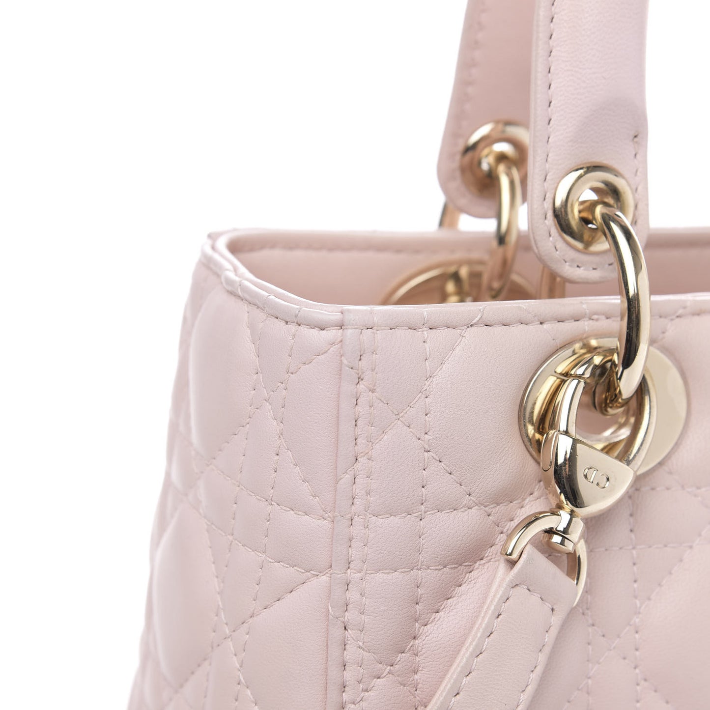 Lambskin Cannage Medium Lady Dior Light Pink