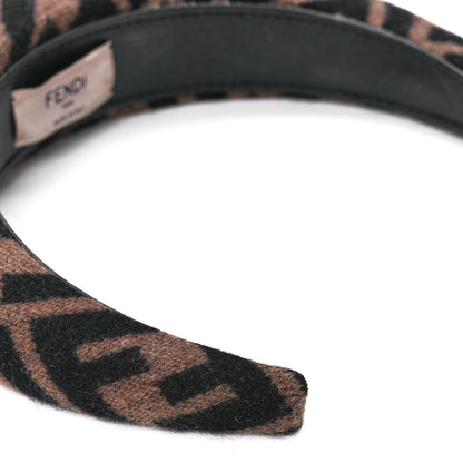 Fendi Wool Cashmere FF Logo Headband Tobacco 7 of 8
