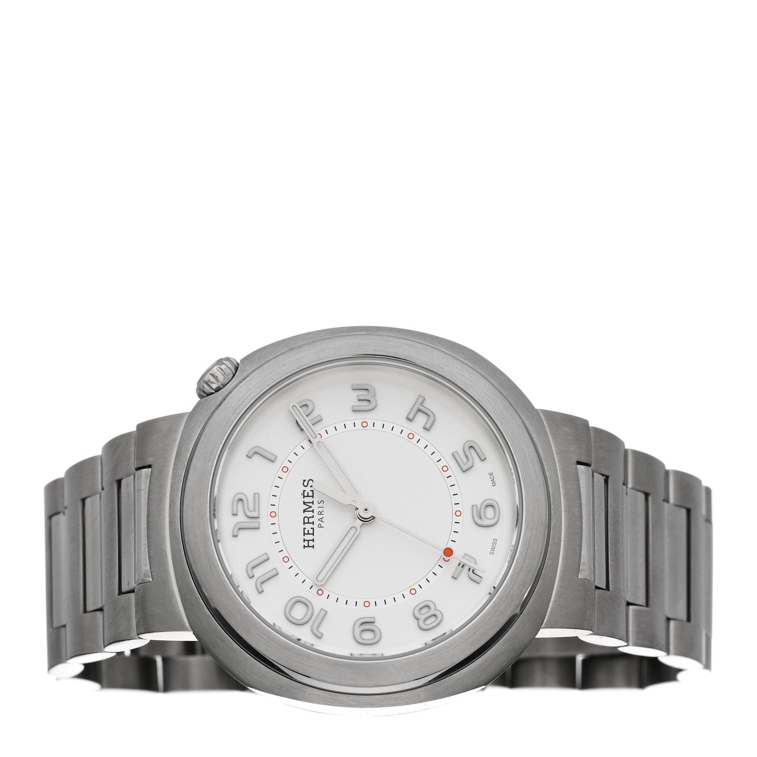 Hermes Stainless Steel 36mm Cut Automatic Watch 2 of 6