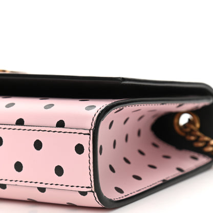 Saint Laurent Calfskin Polka Dot Small Monogram Kate Satchel Rose Black 11 of 12
