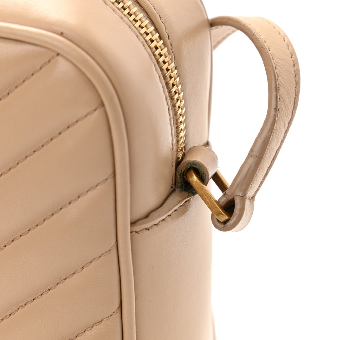 Calfskin Matelasse Monogram Lou Camera Bag Dark Latte
