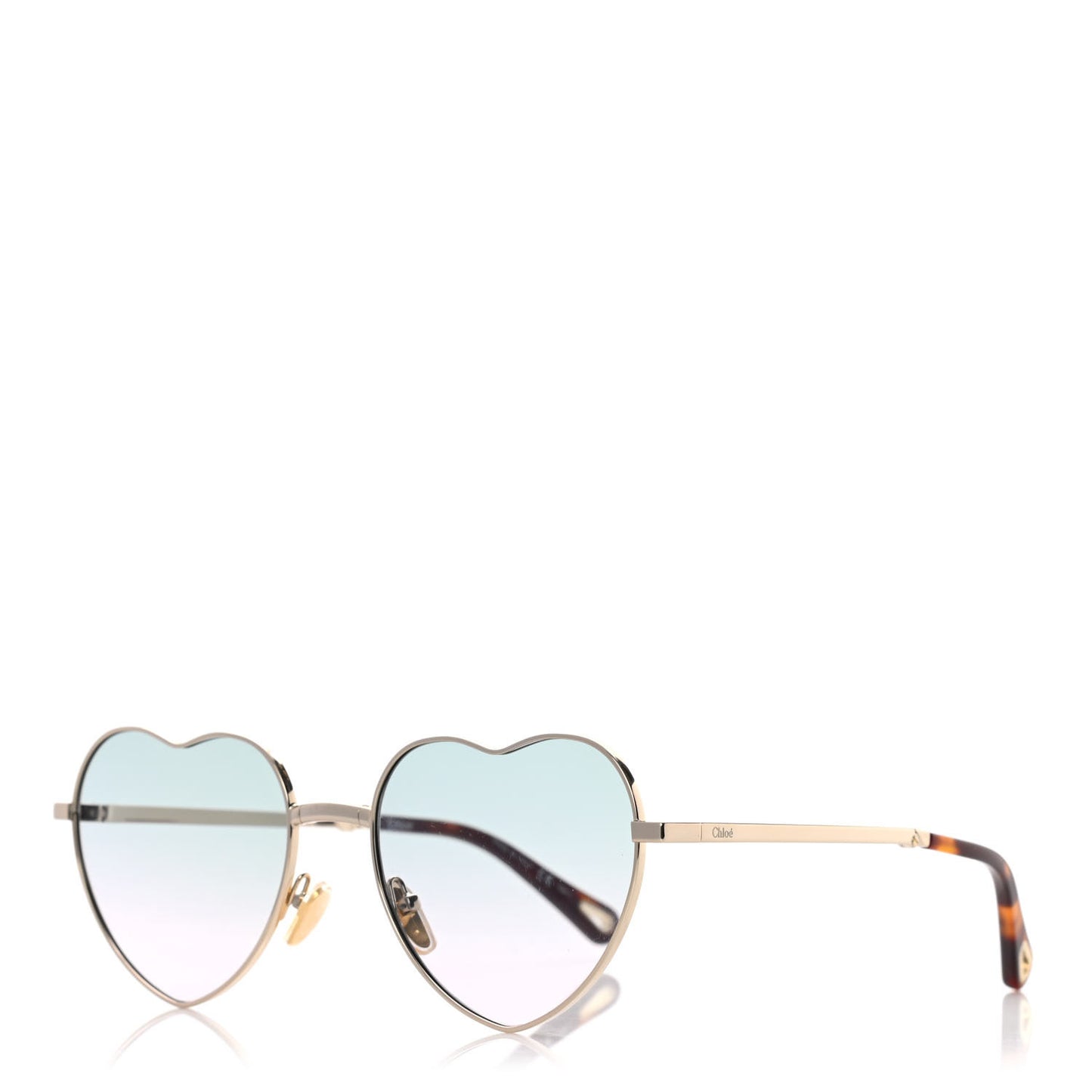 Metal Heart Folding Sunglasses CH0071S Gold