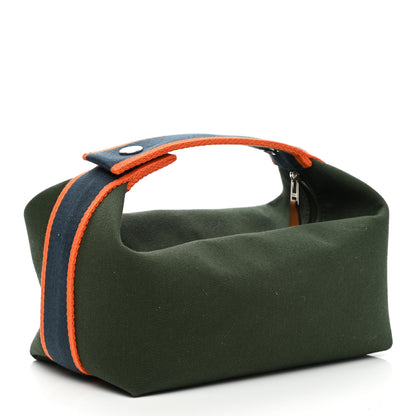 Hermes Canvas Small Bride-A-Brac Pouch Vert Foret 3 of 6