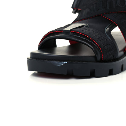 Christian Louboutin Calfskin Velcrissimo Flat Sandals 35.5 Black 11 of 12