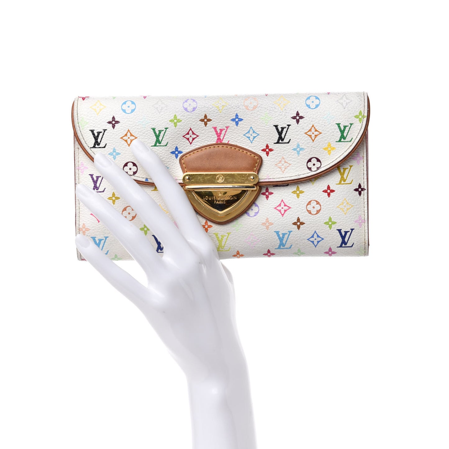 Monogram Multicolor Eugenie Wallet White Litchi
