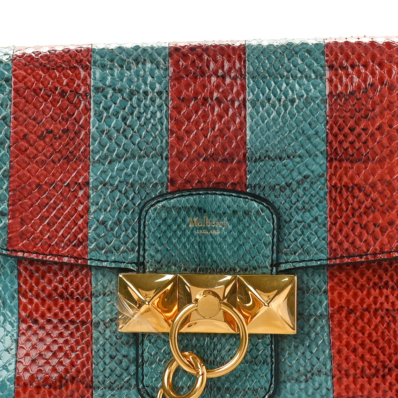 Snakeskin Stripe Keeley Satchel Blue Multicolor