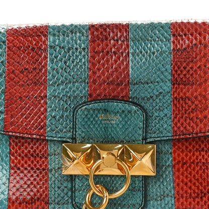 Mulberry Snakeskin Stripe Keeley Satchel Blue Multicolor 7 of 9