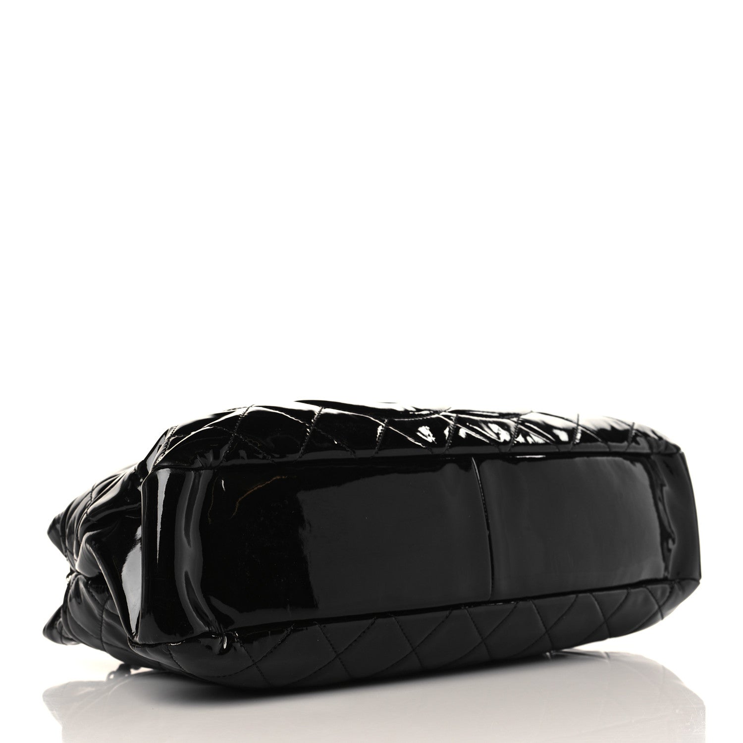 Chanel Patent Quilted Timeless CC Soft Tote Black 3 of 8