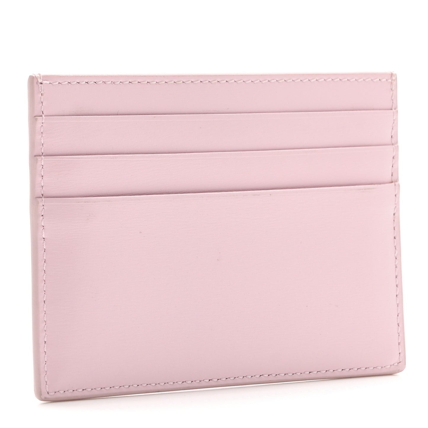 Shiny Calfskin Triomphe Card Holder Petal