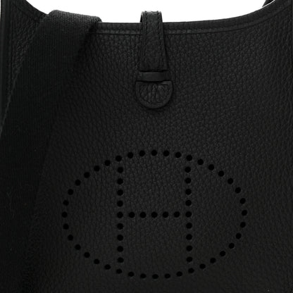 Hermes Taurillon Clemence Evelyne TPM Black 8 of 12