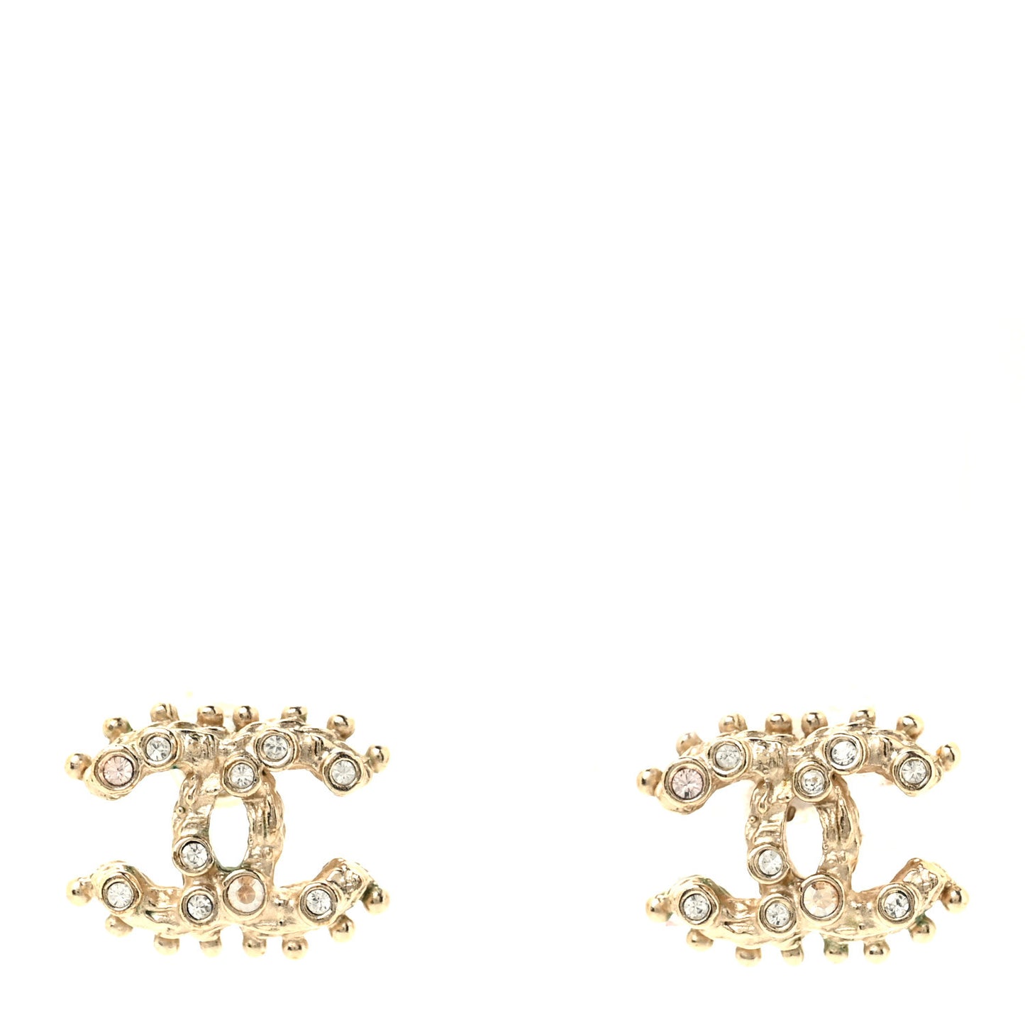 Crystal CC Earrings Gold