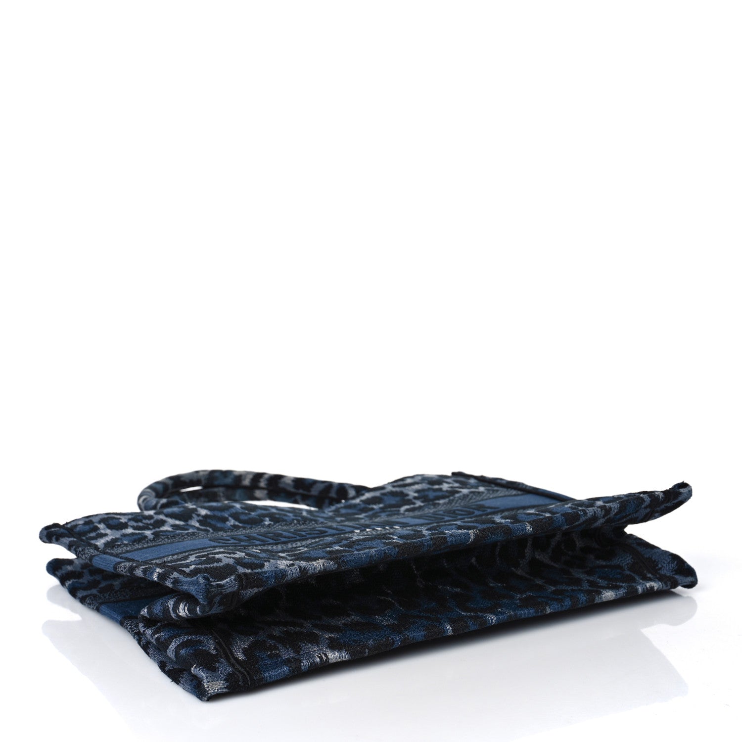 Christian Dior Canvas Mizza Embroidered Medium Leopard Book Tote