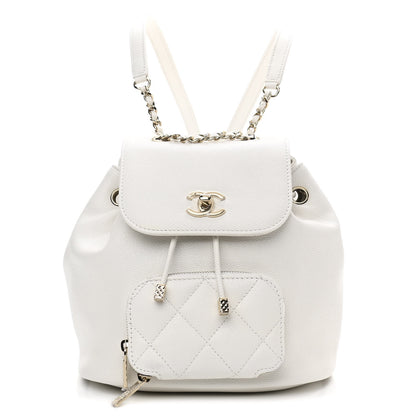 Chanel Caviar Quilted Mini Business Affinity Backpack White 1 of 10