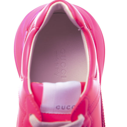 Gucci Calfskin Womens Rhyton Sneakers 36 Fluo Fuxia 7 of 9