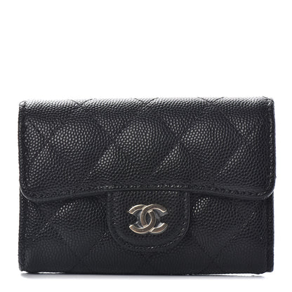 Chanel Caviar Quilted Classic 4 Key Holder Wallet Black 1 of 8