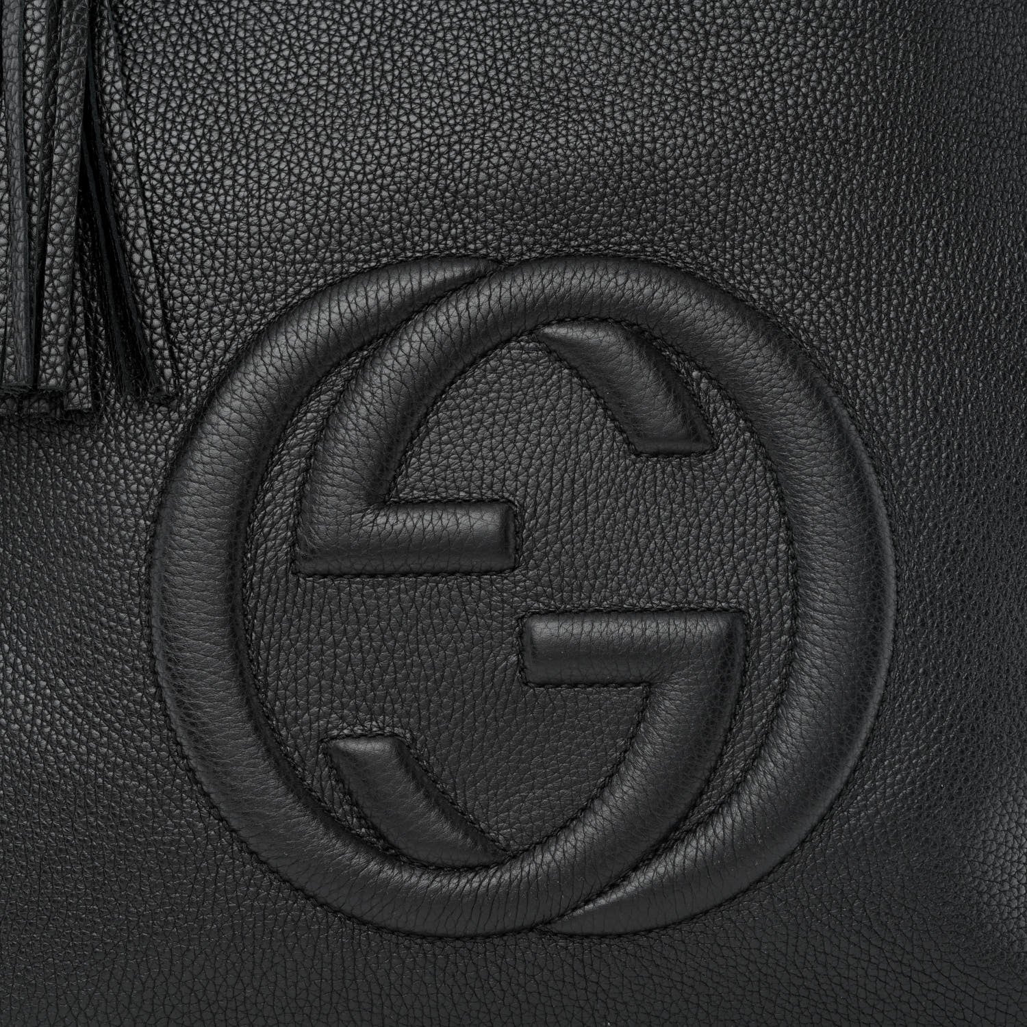 Gucci Pebbled Calfskin Large Soho Hobo Black 9 of 11