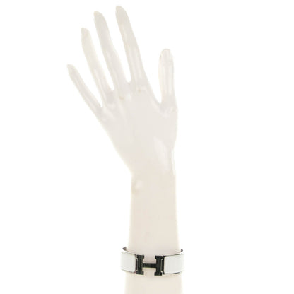 Hermes Enamel Wide Clic Clac H Bracelet GM White 2 of 5
