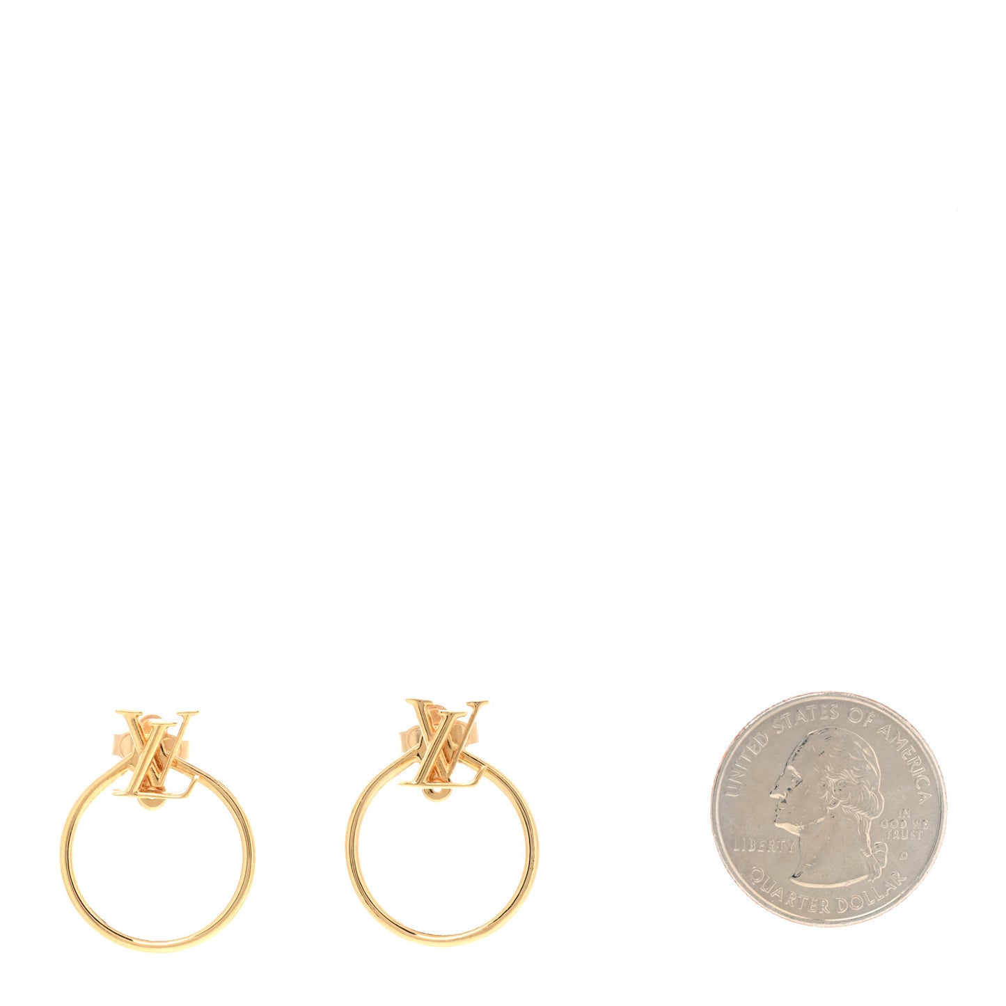 LV Eclipse Hoop Earrings Gold