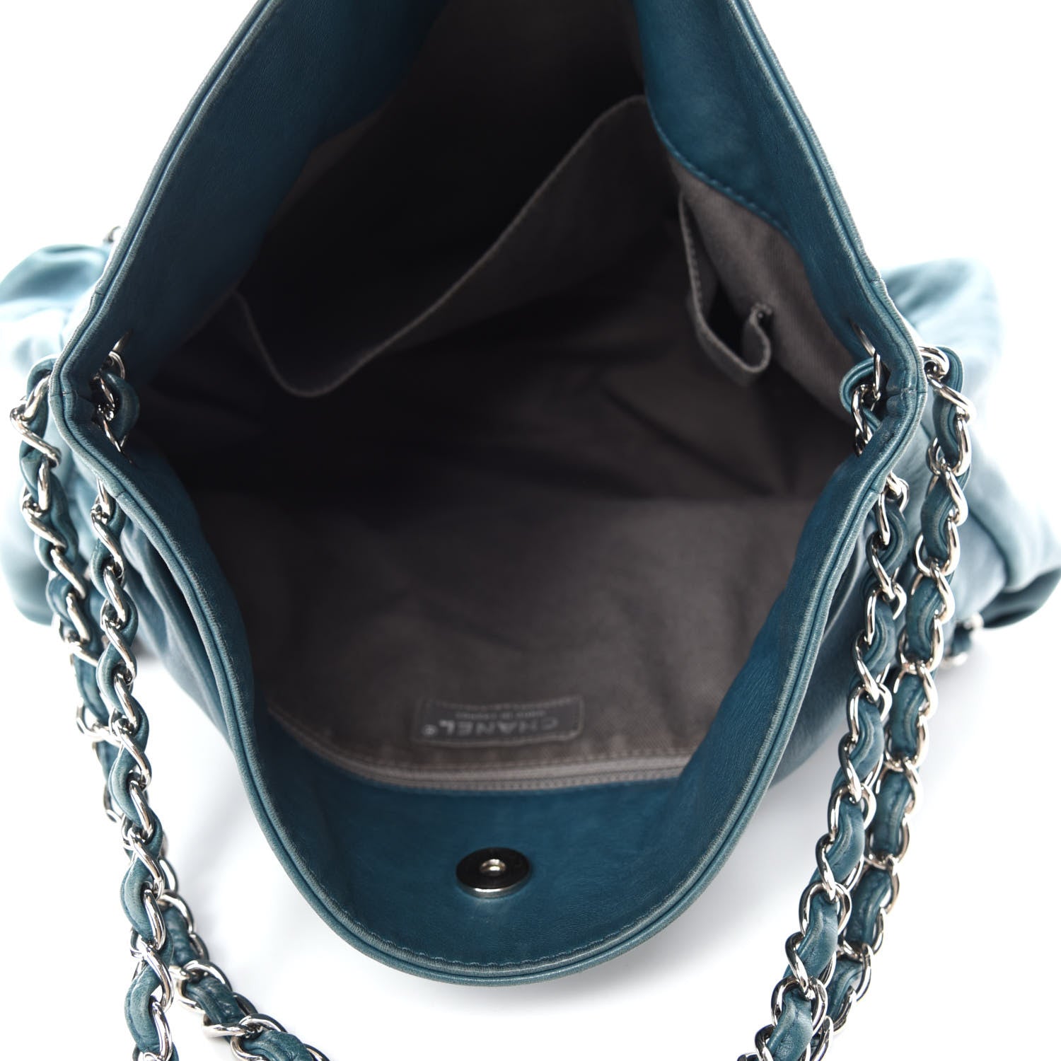 Chanel Lambskin Large Sharpei Shoulder Bag Turquoise 5 of 10