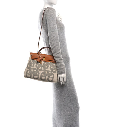 Hermes H Plume Canvas Vache Hunter Circuit 24 Herbag Zip Retourne 31 Gris Meyer Ecru Beige Naturel 2 of 12