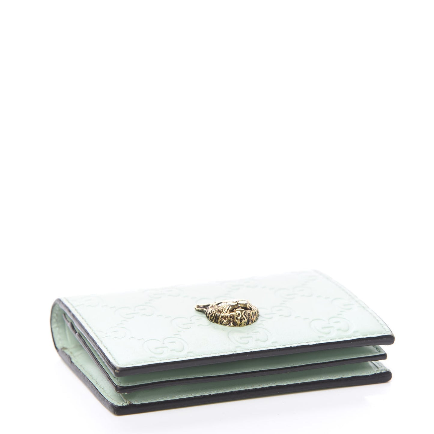 Guccissima Signature Crystal Cat Card Case Wallet Mint