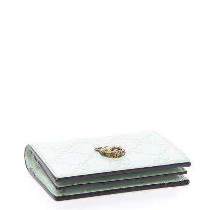 Gucci Guccissima Signature Crystal Cat Card Case Wallet Mint 3 of 9