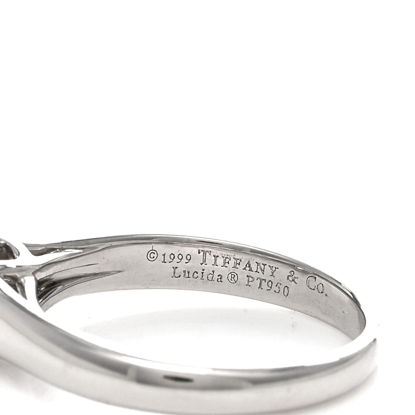 Platinum Diamond .59ct Solitaire Lucida Engagement Ring 45 3.5 45 3.25