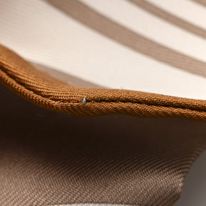 Hermes Silk Ex-Libris Forever Twilly Beige White Caramel 5 of 5