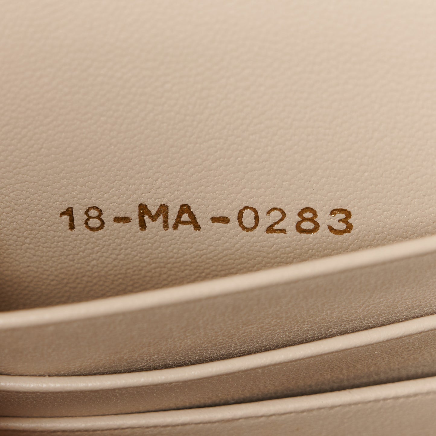 Lambskin Macrocannage Mini Miss Caro Bag Caramel Beige