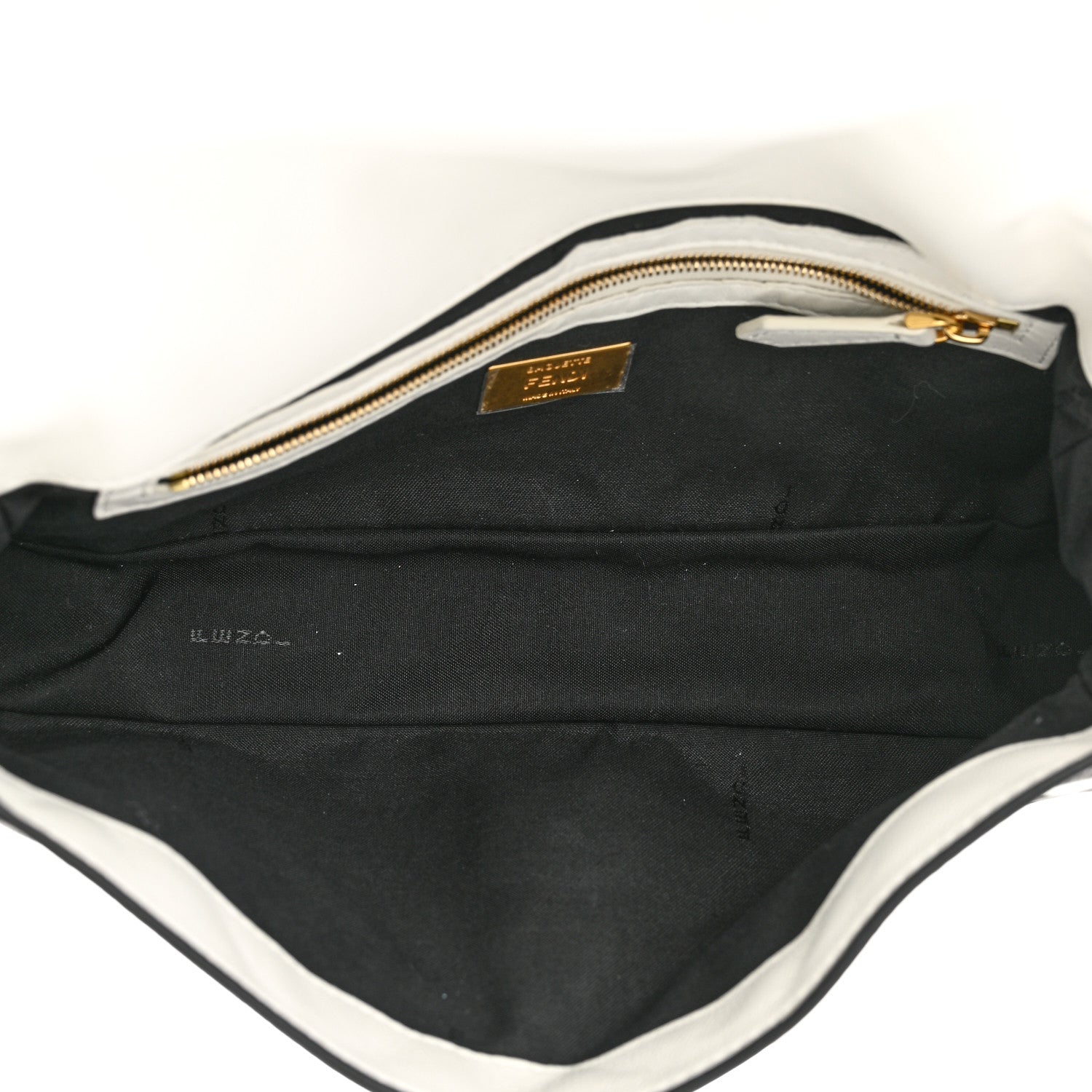 Fendi X JOSHUA VIDES Nappa FF Embossed Baguette White Black 5 of 10