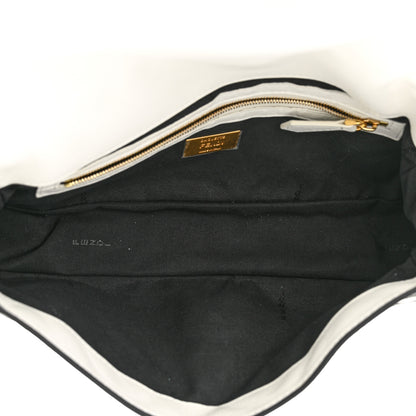 Fendi X JOSHUA VIDES Nappa FF Embossed Baguette White Black 5 of 10