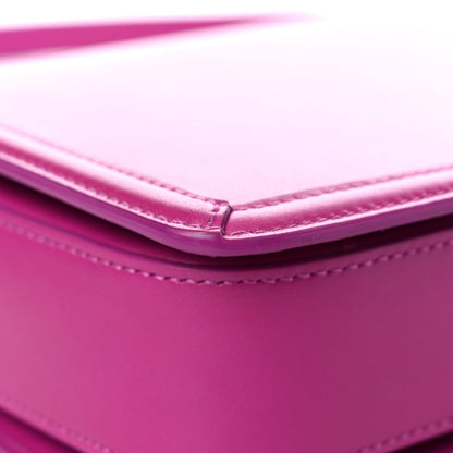 Saint Laurent Box Calfskin Monogram Medium Solferino Satchel Fuchsia 12 of 13