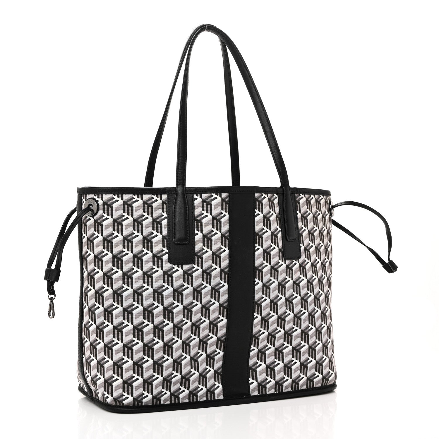 MCM Visetos Medium Liz Reversible Shopper Tote Black 6 of 17