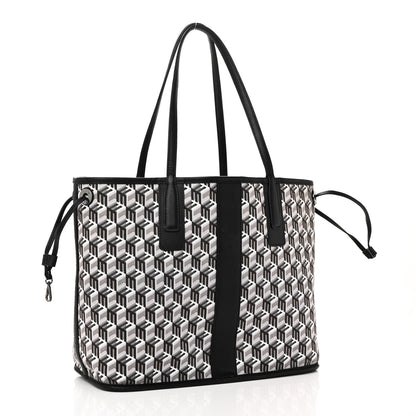 MCM Visetos Medium Liz Reversible Shopper Tote Black 6 of 17