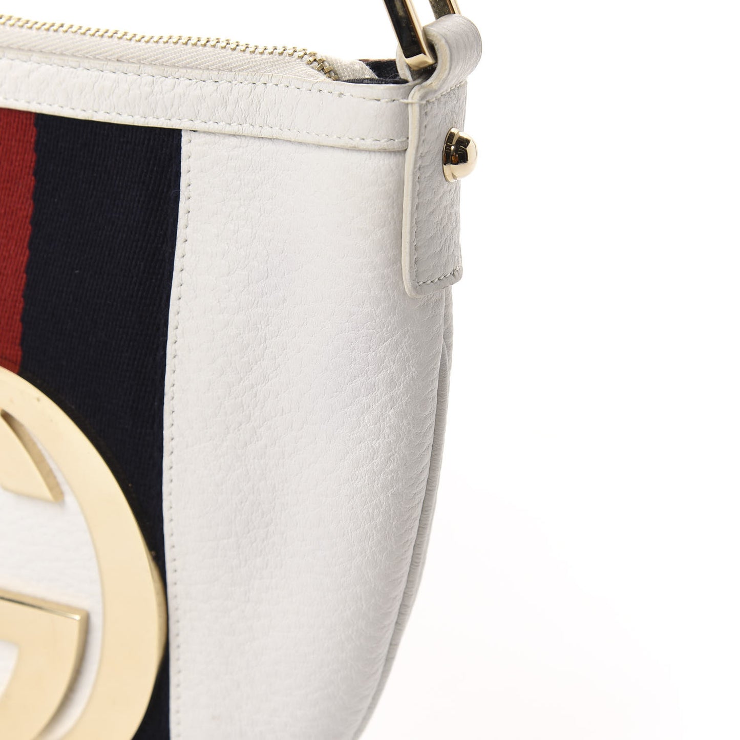 Calfskin Web Small Blondie Hobo White