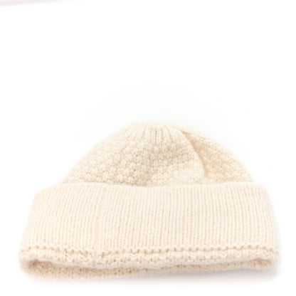 Chanel Cashmere Silk CC Beanie Hat Beige Ecru 3 of 7