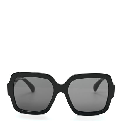 Chanel Acetate Square Heart Sunglasses 5479-A Black 3 of 14