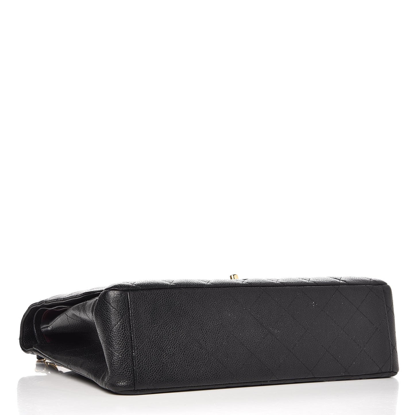 Caviar Quilted Maxi Double Flap Black