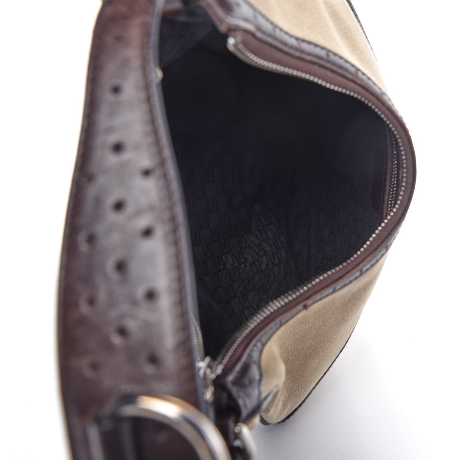 Gucci Canvas Web GG Reins Hobo Brown 5 of 10