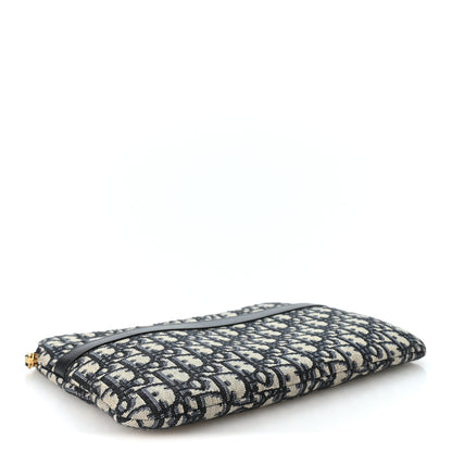 Christian Dior Oblique Pouch Clutch Blue 4 of 8