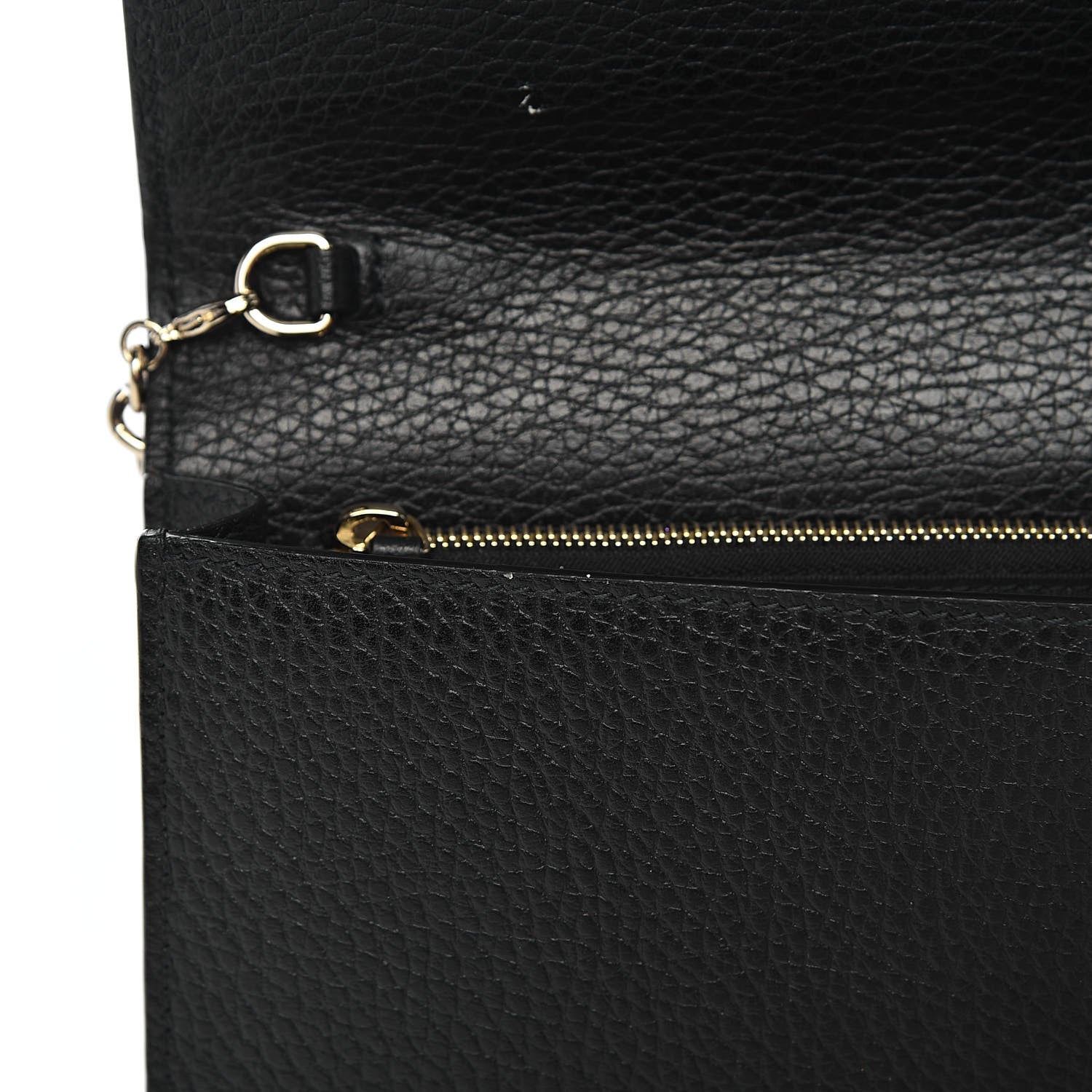 Gucci Dollar Calfskin Medium Betty Chain Wallet Black 9 of 12